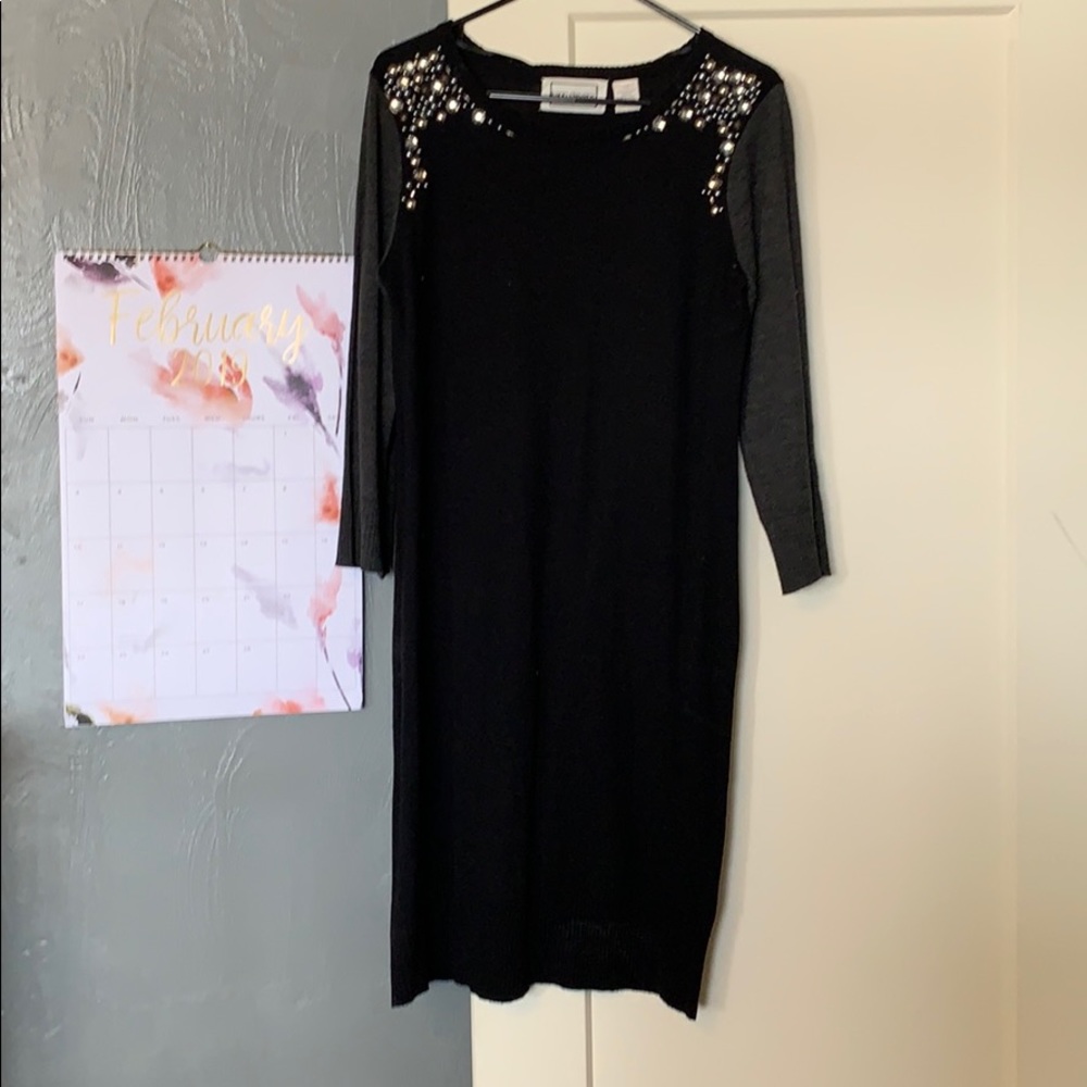 Black sweater dress